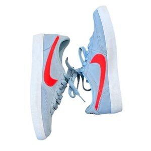 Kids New Nike 4Y Killshot Blue with Neon Orange Swoosh Sneaker